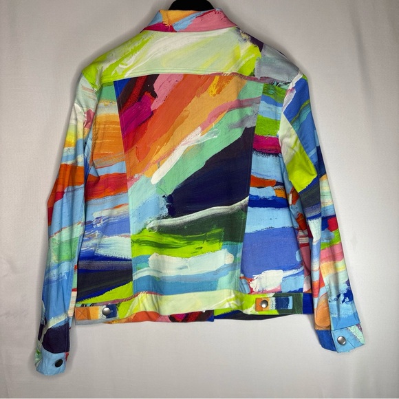 Colorful Abstract Women's Jacket - Picture 4 of 9